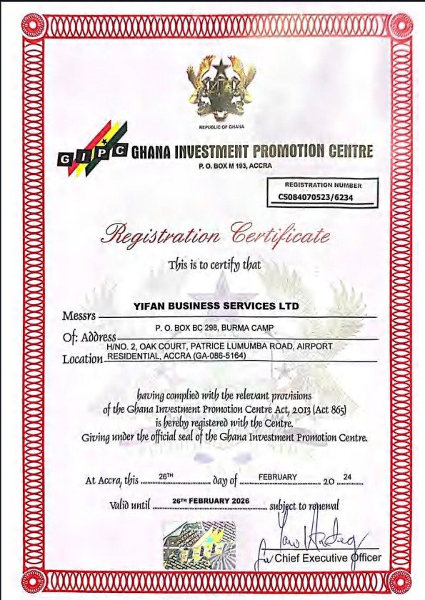 Registration Certificate